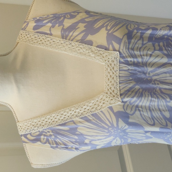 New! Free people slip on boho-chick tier  cornflower combo maxi dress sz S lilac - Picture 8 of 15